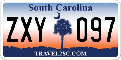SC license plate ZXY097