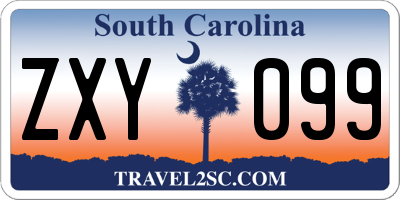 SC license plate ZXY099