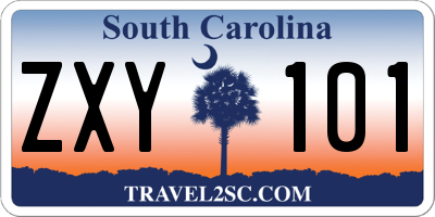 SC license plate ZXY101