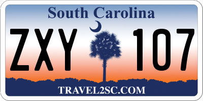 SC license plate ZXY107