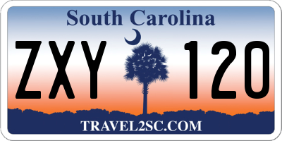 SC license plate ZXY120