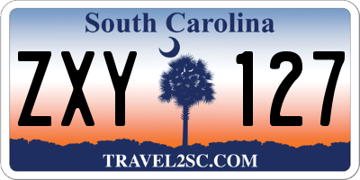 SC license plate ZXY127