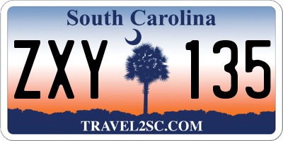 SC license plate ZXY135