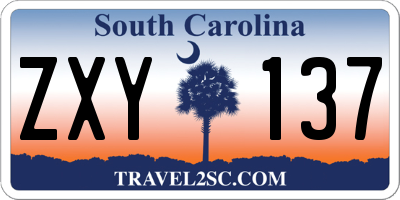 SC license plate ZXY137