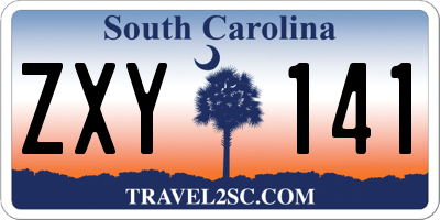 SC license plate ZXY141