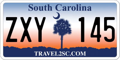 SC license plate ZXY145