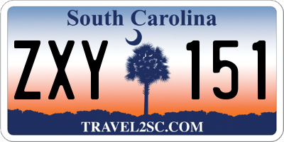 SC license plate ZXY151
