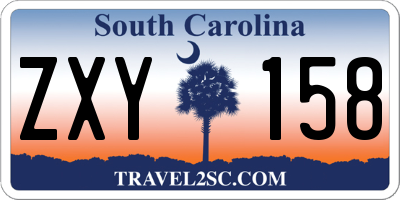 SC license plate ZXY158