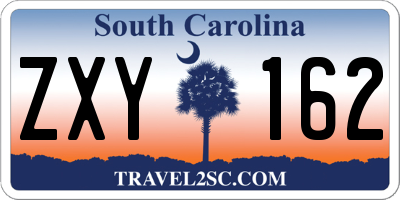 SC license plate ZXY162