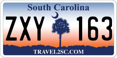 SC license plate ZXY163