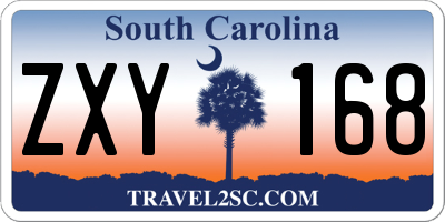 SC license plate ZXY168