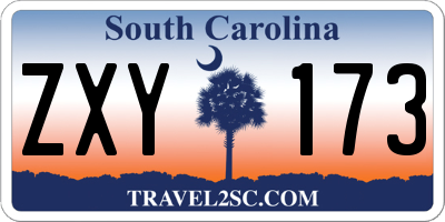 SC license plate ZXY173