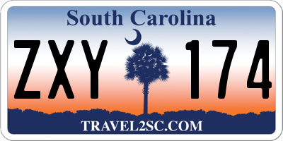SC license plate ZXY174
