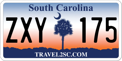 SC license plate ZXY175