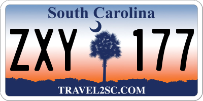 SC license plate ZXY177