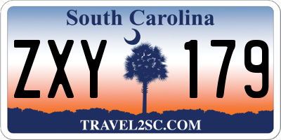 SC license plate ZXY179