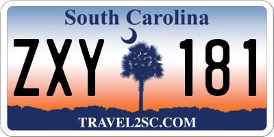 SC license plate ZXY181