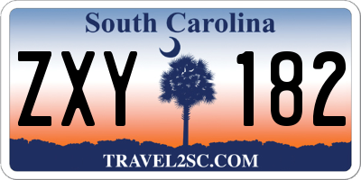 SC license plate ZXY182