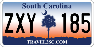 SC license plate ZXY185