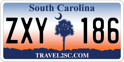 SC license plate ZXY186