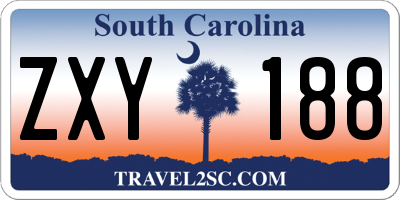 SC license plate ZXY188