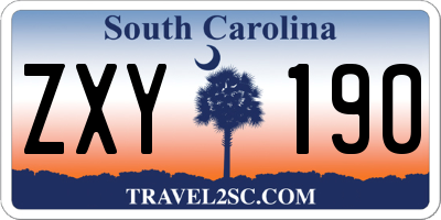SC license plate ZXY190