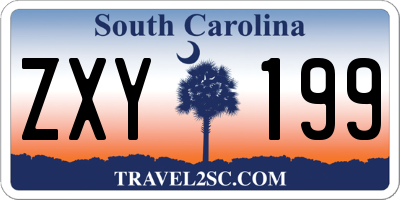 SC license plate ZXY199