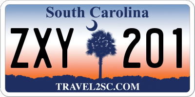 SC license plate ZXY201