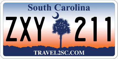 SC license plate ZXY211
