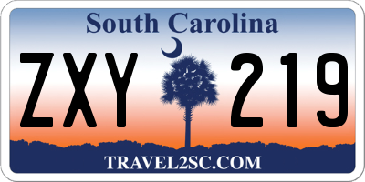 SC license plate ZXY219