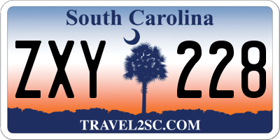 SC license plate ZXY228