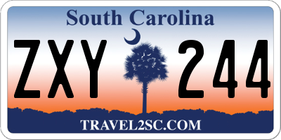 SC license plate ZXY244