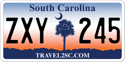 SC license plate ZXY245