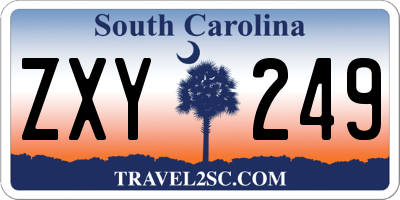 SC license plate ZXY249