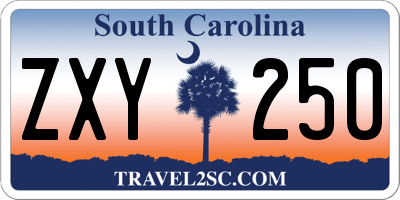 SC license plate ZXY250