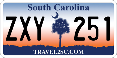 SC license plate ZXY251