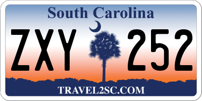 SC license plate ZXY252
