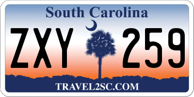 SC license plate ZXY259