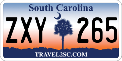 SC license plate ZXY265