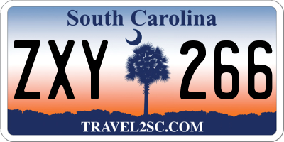 SC license plate ZXY266