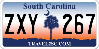 SC license plate ZXY267