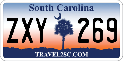 SC license plate ZXY269