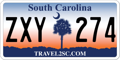 SC license plate ZXY274