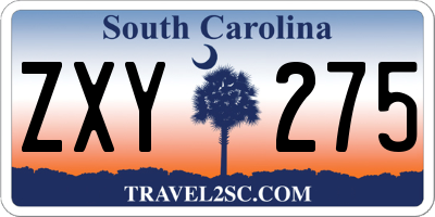 SC license plate ZXY275