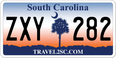 SC license plate ZXY282