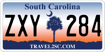 SC license plate ZXY284