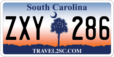 SC license plate ZXY286