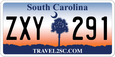 SC license plate ZXY291