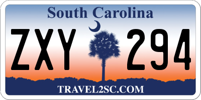 SC license plate ZXY294