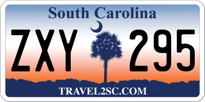 SC license plate ZXY295